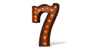 Marquee Number - #7 - 3ft - Rustic rental San Antonio, TX