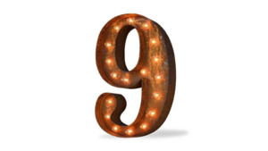 Marquee Number - #9 - 3ft - Rustic rental San Antonio, TX