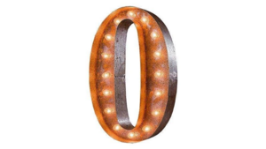 Marquee Number - 0 - Zero - 3ft - Rustic rental San Antonio, TX