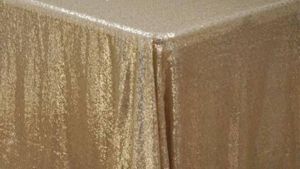 Matte Sequin - Champagne - 18 x 120 (Runner) rental San Antonio, TX