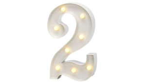 Marquee Number - #2 - 3ft- WHITE GLOSS rental San Antonio, TX