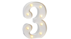 Marquee Number - #3 - 3ft- WHITE GLOSS rental in San Antonio, TX