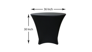 Bistro 36" Spandex Cover - BLACK rental San Antonio, TX