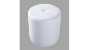 Ottoman - White Round Ottoman - Small rental San Antonio, TX