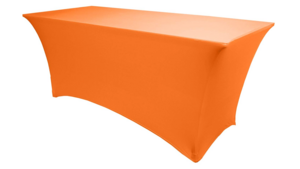6ft Rectangular Table Spandex Cover - Orange rental San Antonio, TX
