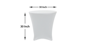 Bistro 30" Spandex Cover - WHITE rental San Antonio, TX
