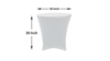 Bistro 30" Spandex Cover - WHITE rental in San Antonio, TX