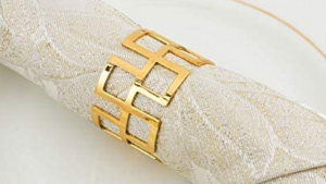 Geo Napkin Ring - Gold rental San Antonio, TX