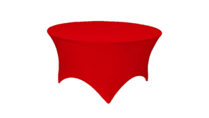 60" Round Spandex Cover - Red rental San Antonio, TX