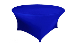 60" Round Spandex Cover - Blue rental San Antonio, TX