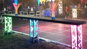 8'X19" Black Top Dancefloor Bar - Mounted on Tr... rental San Antonio, TX