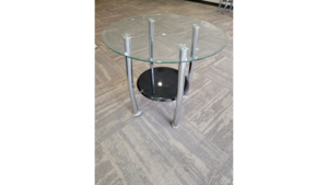End Table - Clear Glass Double Shelf rental San Antonio, TX