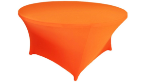 72" Round Spandex Cover - Orange rental San Antonio, TX