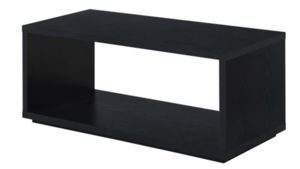 Coffee Table - Black Modern Wood Grain rental San Antonio, TX