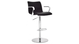 Black & Chrome Hydraulic Barstool rental San Antonio, TX
