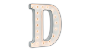 4ft Marquee Letter - White - "D" rental San Antonio, TX