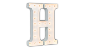 4ft Marquee Letter - White - "H" rental San Antonio, TX