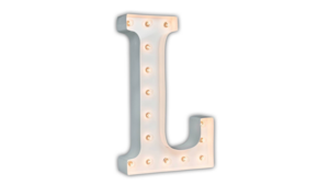 4ft Marquee Letter - White - "L" rental San Antonio, TX