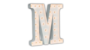 4ft Marquee Letter - White - "M" rental San Antonio, TX