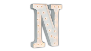 4ft Marquee Letter - White - "N" rental San Antonio, TX