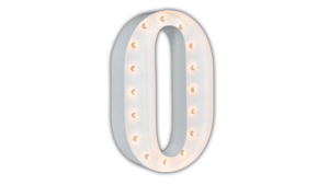 4ft Marquee Letter - White - "O" rental San Antonio, TX