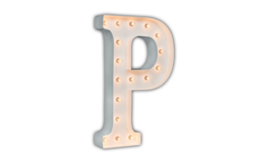 4ft Marquee Letter - White - "P" rental San Antonio, TX