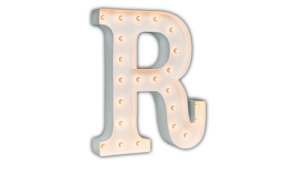 4ft Marquee Letter - White - "R" rental San Antonio, TX