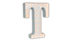 4ft Marquee Letter - White - "T" rental San Antonio, TX