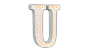 4ft Marquee Letter - White - "U" rental San Antonio, TX