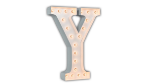 4ft Marquee Letter - White - "Y" rental San Antonio, TX