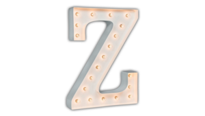 4ft Marquee Letter - White - "Z" rental San Antonio, TX