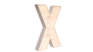 4ft Marquee Letter - White - "X" rental San Antonio, TX