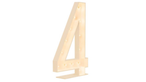 4ft Marquee Number - White - "4" rental San Antonio, TX