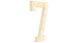 4ft Marquee Number - White - "7" rental San Antonio, TX