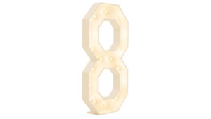 4ft Marquee Number - White - "8" rental San Antonio, TX