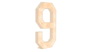 4ft Marquee Number - White - "9" rental San Antonio, TX