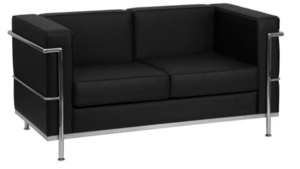 Loveseat - Black w/ Chrome rental San Antonio, TX