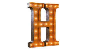 Marquee Letter - H - 2ft- Rustic rental San Antonio, TX