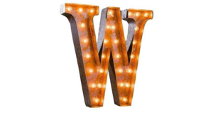 Marquee Letter - W - 2ft- Rustic rental San Antonio, TX