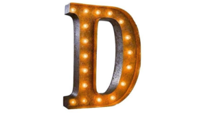 Marquee Letter - D - 2ft- Rustic rental San Antonio, TX