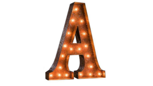 Marquee Letter - A - 2ft - Rustic rental San Antonio, TX