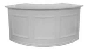 Bar - CURVED White Wood European - 7.5ft (6 pie... rental San Antonio, TX