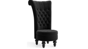Black Velvet Tuffted Chair - Armless rental San Antonio, TX