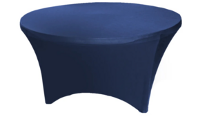 72" Round Spandex Table Cover - Navy rental San Antonio, TX