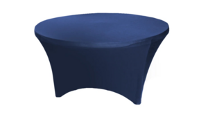 60" Round Spandex Table Cover - Navy rental San Antonio, TX