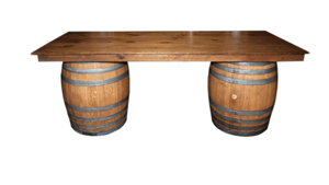Table - 6' Wine Barrel Table - (2 Barrel + Top) rental San Antonio, TX
