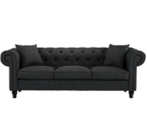 CharcoalTufted Sofa rental Austin, TX