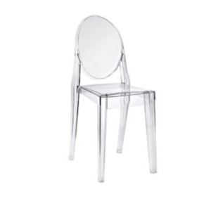 Acrylic Ghost Chair rental Austin, TX