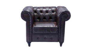 Chesterfield Brown Leather Armchair rental Austin, TX