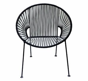 Black PVC Cord Chair rental Austin, TX